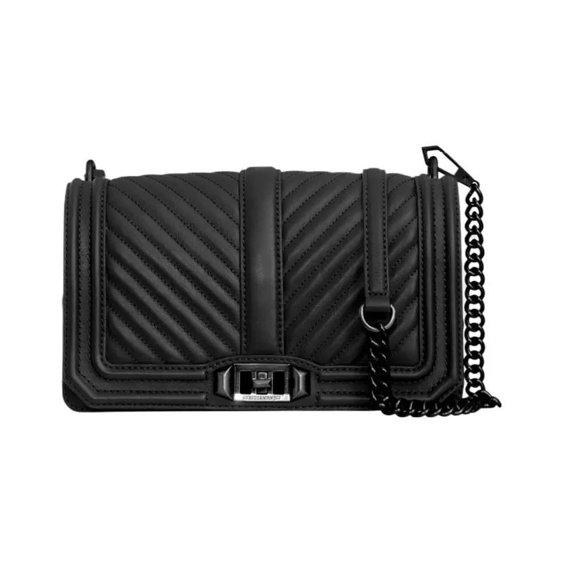 REBECCA MINKOFF Leather Shoulder Bag Crossbody Bag Women's Black-0