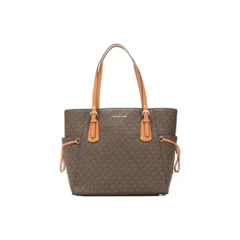 MICHAEL KORS Leather One Shoulder Handbag Women's Coffee