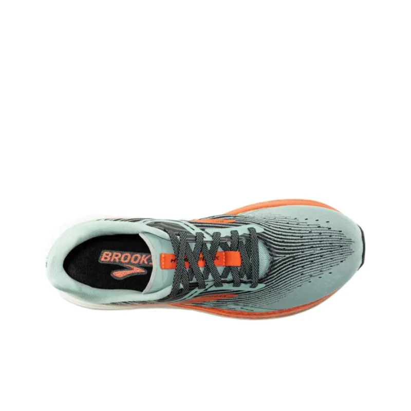 Brooks Hyperion Ma Cushioning Anti Slip Wear Resistant Breathability Low Top Marathon Running Shoes Men's Green Orange-3