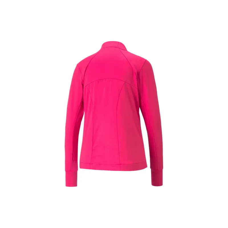 PUMA Veste De Golf Entièrement Zippée Heather Femme Jacket Women's Rose Red-1