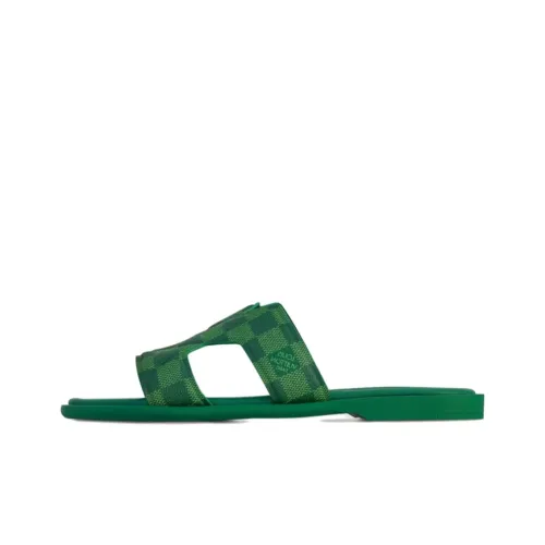 LOUIS VUITTON Oasis Slide Slippers Men Green