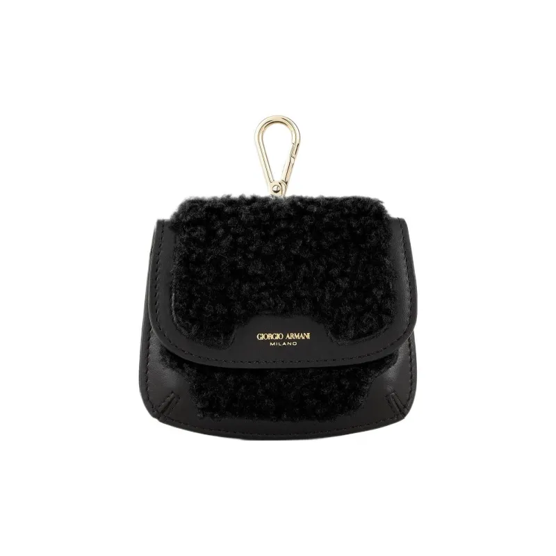 GIORGIO ARMANI Sheared Wool Bag Accessories Mini Women's Black-0