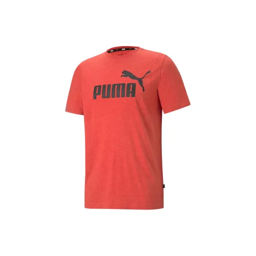 PUMA Essentials Heather T-Shirts Men Orange Red