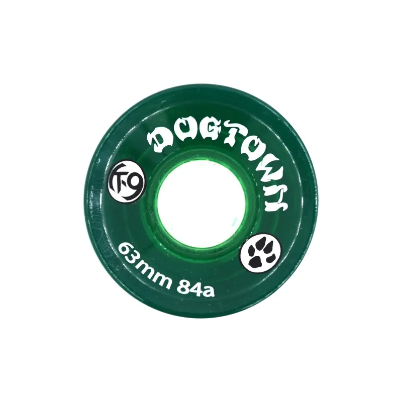 DOGTOWN Skateboard Wheels Land Surfboards 63mm X 84a-Transparent Green-0