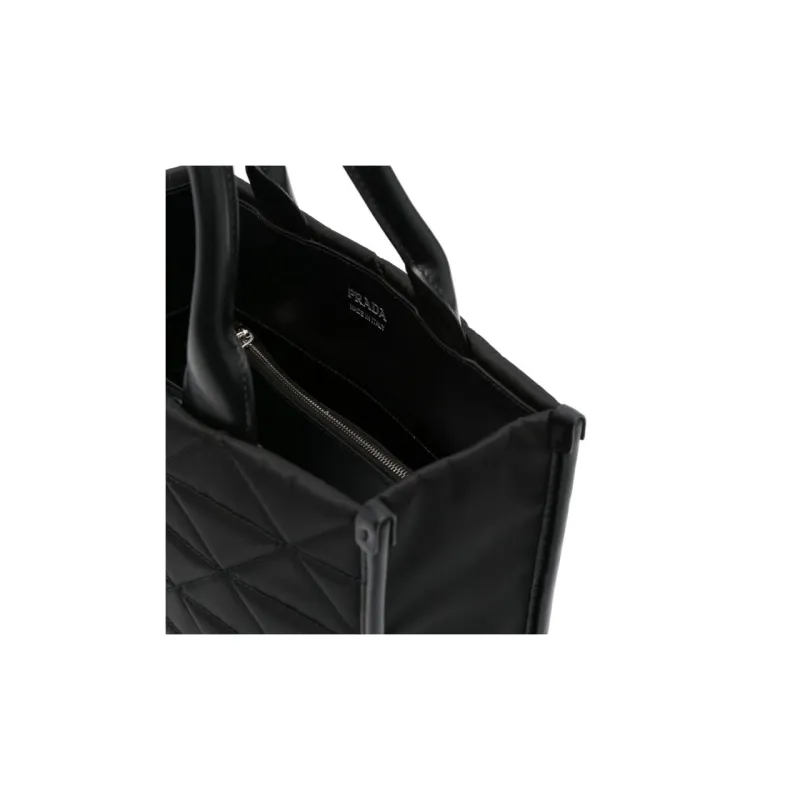 PRADA Symbole Nylon Tote Bag, Shopping Bag, Shoulder Bag, Crossbody Bag, Handbag Women's Black-3