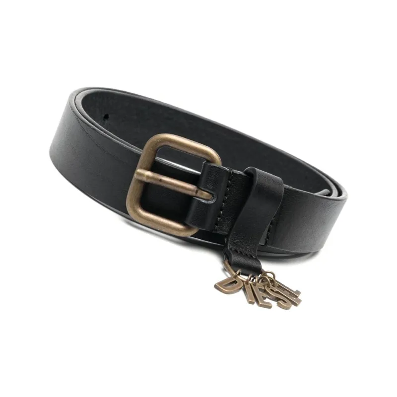DIESEL D-Vina Logo-charm Leather Belt-1