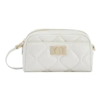 Furla 1927 Collection Quilted Nappa Leather Shoulder Bag Crossbody Bag Mini Women's Cotton Candy White