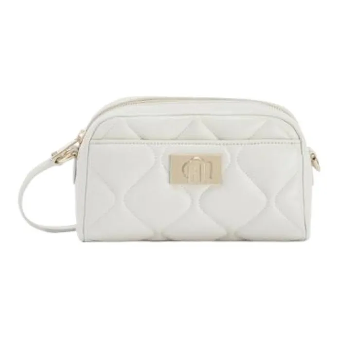 Furla 1927 Collection Quilted Nappa Leather Shoulder Bag Crossbody Bag Mini Women's Cotton Candy White-0
