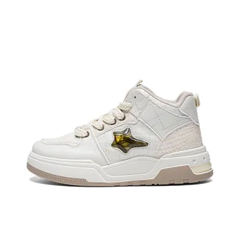 Warrior Lightweight High Top Skateboard Shoes Unisex Beige Khaki