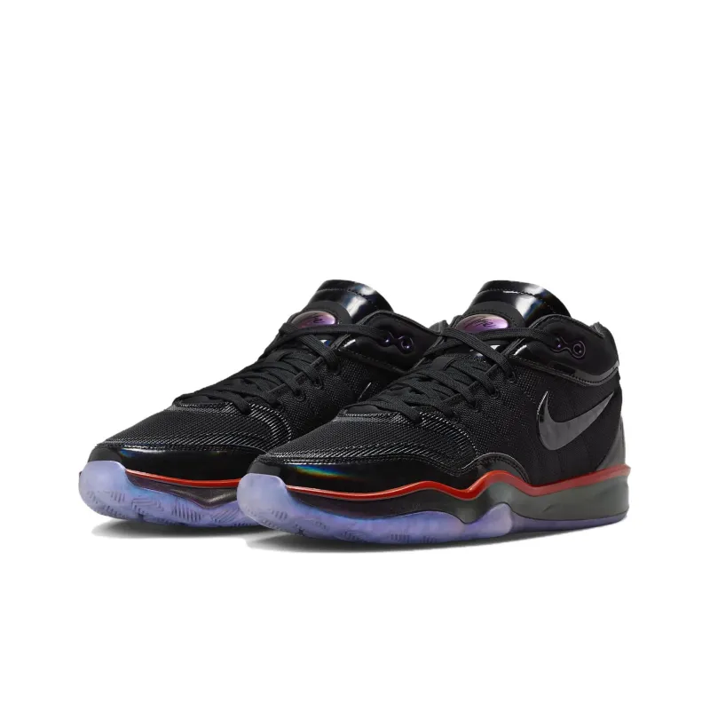 Nike Air Zoom GT Hustle 2 EP Slip Resistant Low Top Basketball Shoes Men's Black Red-2