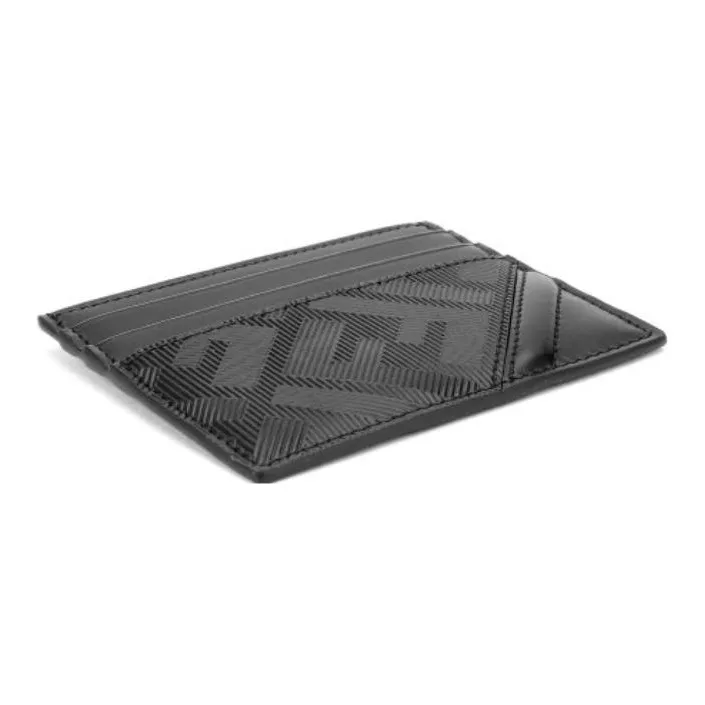 FENDI Calfskin Card Holder Men's Black-3