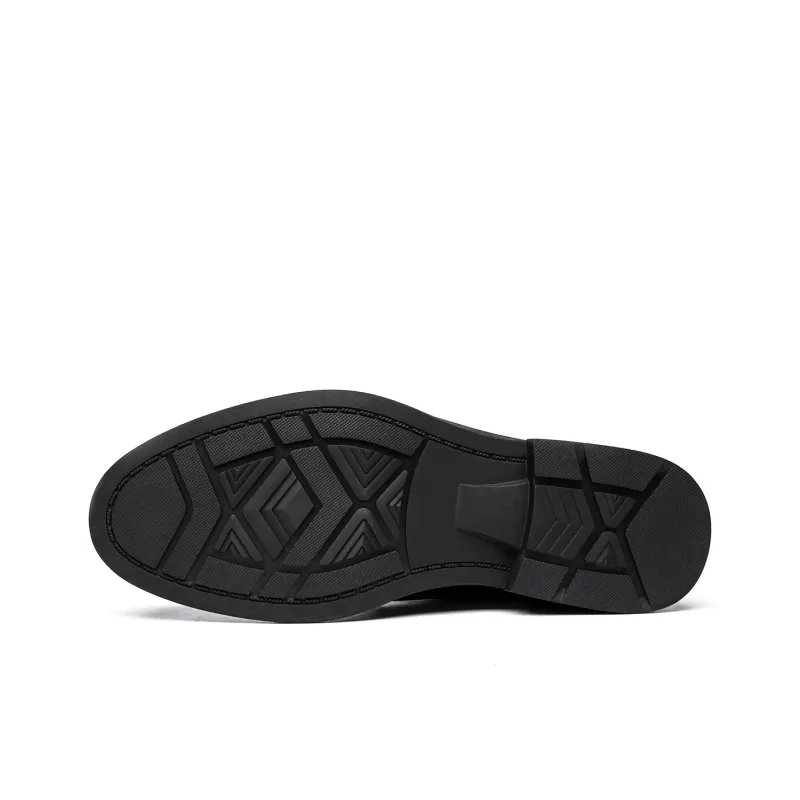 CHINT Dress Shoes Men Low Top Black-4