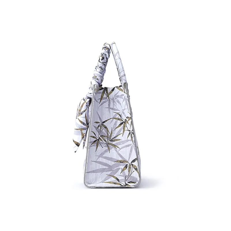 FION Fabric Tote Bag, Shopping Bag, Shoulder Bag, Handbag Women's Cloud Ink Bamboo Shadow-2
