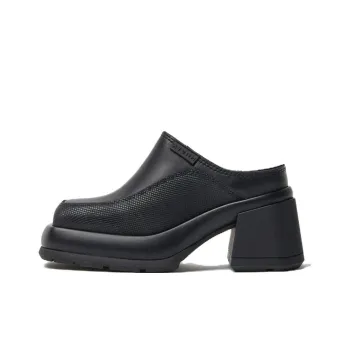 MIISTA Wrap-toe Slippers 8cm Women's Black
