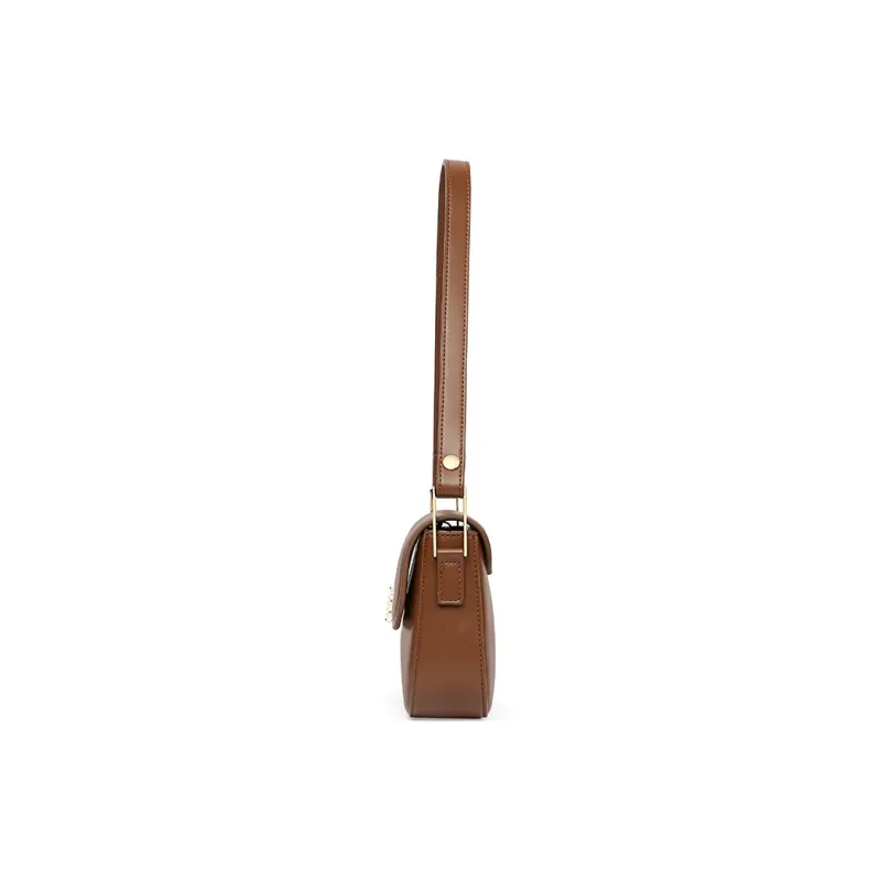 TUCANO With Cow Leather And PU Crossbody Bag, Shoulder Bag Trumpets Women's Brown-3