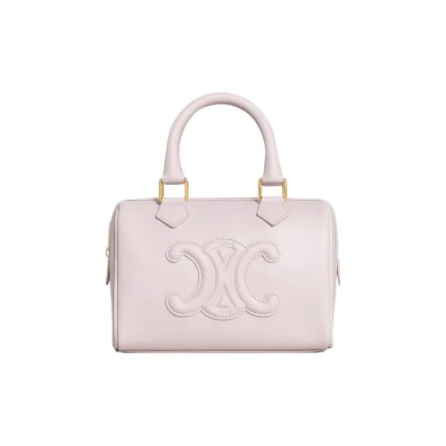 CELINE Cuir bolero Triumph Calfskin Boston Bag Shoulder Bag Crossbody Bag Handbag Small Size Women's Pink