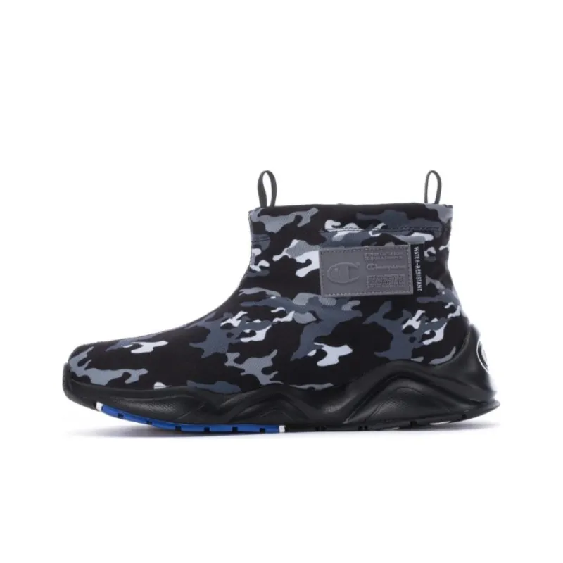 Champion Rally Drizzle Breathable And Wear-resistant Mid-Top Casual Shoes Men's Camouflage Black-0