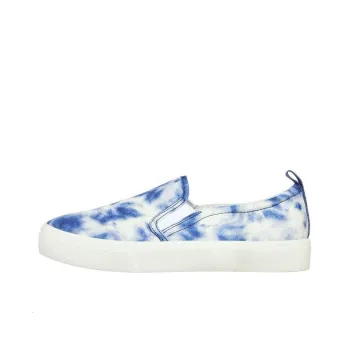 Skechers Poppy - Set The Tone Slip-Resistant Low-Top Skateboard Shoes Women's Blue White