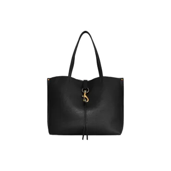 REBECCA MINKOFF Leather Tote Bag Shopping Bag Women's Black