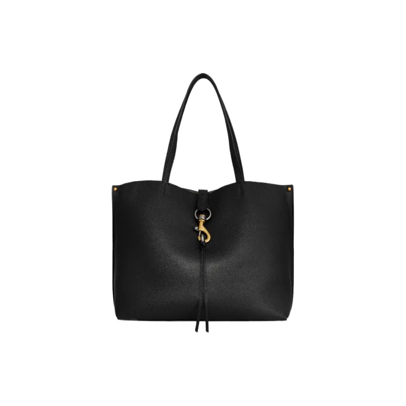 REBECCA MINKOFF Leather Tote Bag Shopping Bag Women's Black-0