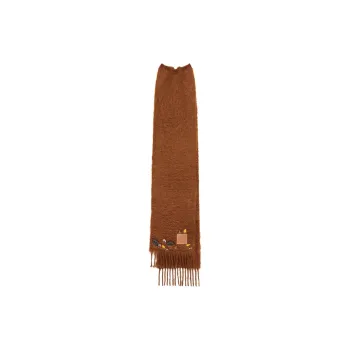 LOEWE Knit Scarves Unisex Brown