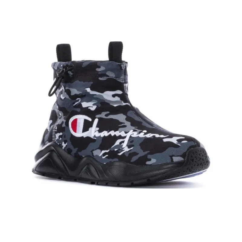 Champion Rally Drizzle Breathable And Wear-resistant Mid-Top Casual Shoes Men's Camouflage Black-1