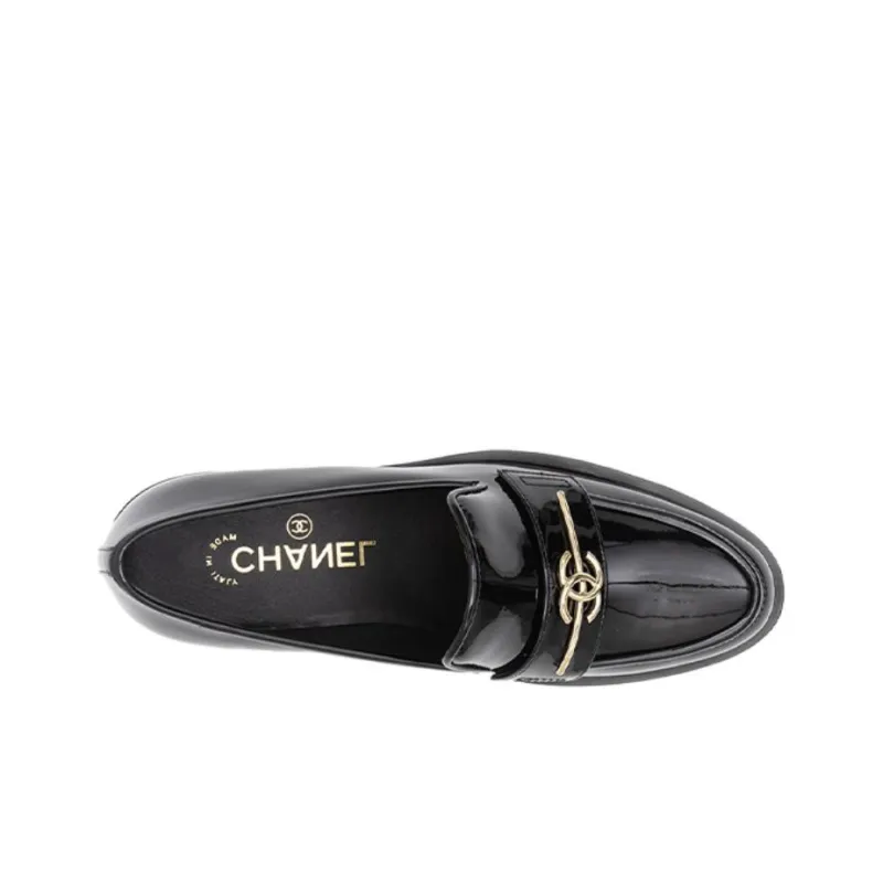 CHANEL Loafers Women's Low Top Black-2