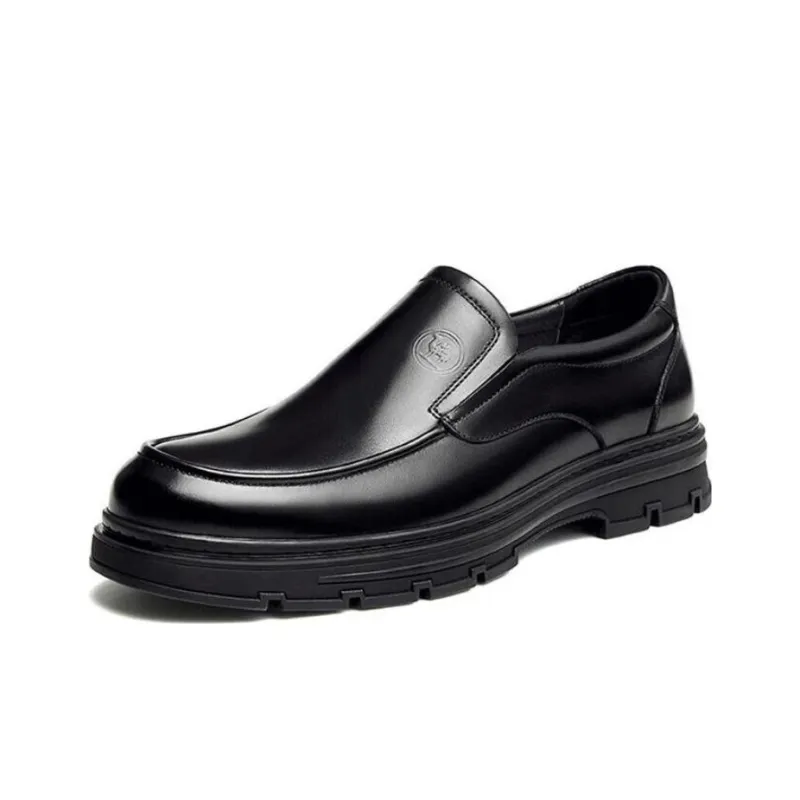CAMEL Dress Shoes Men Low Top Black-1
