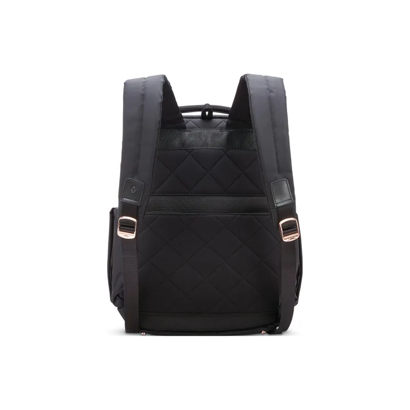 SAMSONITE Nylon Backpack Women's Black With Rose Gold Accents-2