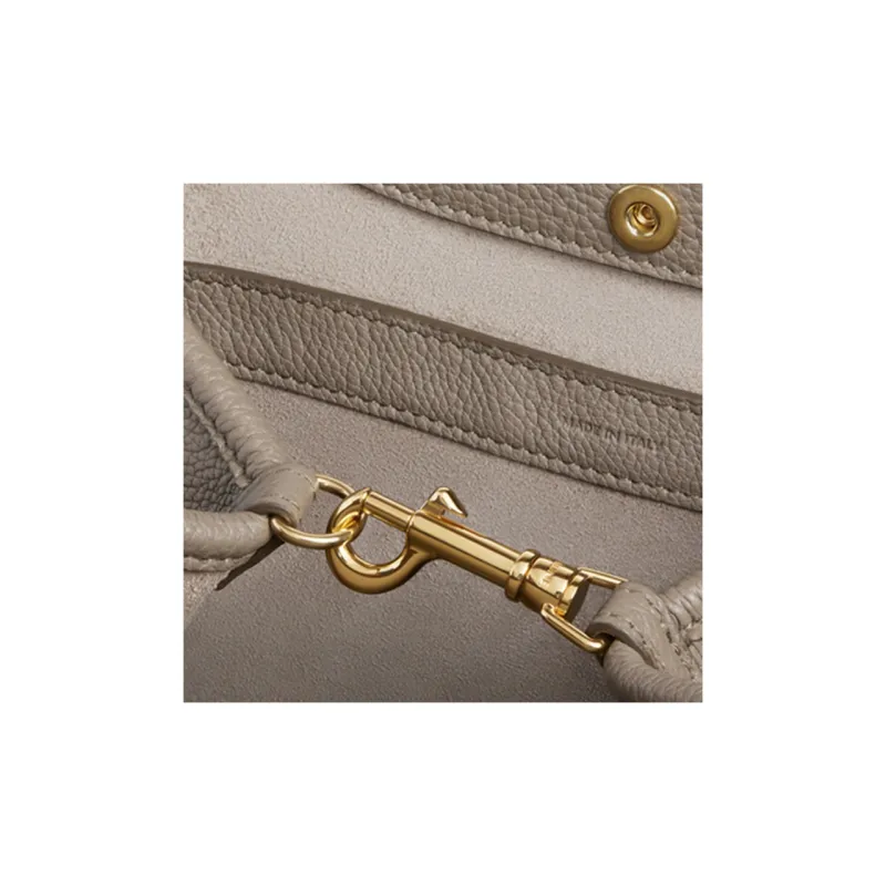CELINE Cabas Grained Calfskin Tote Bag Shopping Bag Handbag Shoulder Bags Small Size Women's Taupe-4