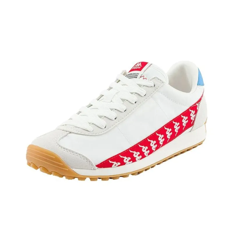 Kappa Anti Slip Wear Resistant Low Top Casual Running Shoes Unisex White Red-1