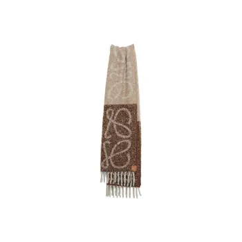 LOEWE Knit Scarves Unisex Brown