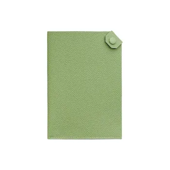 HERMES Tarmac Cow Leather Passport Holder Women's 3I Vert Criquet Avocado Green/Cricket Green