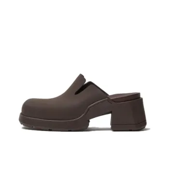 MIISTA Wrap-toe Slippers 6cm Women's Brown