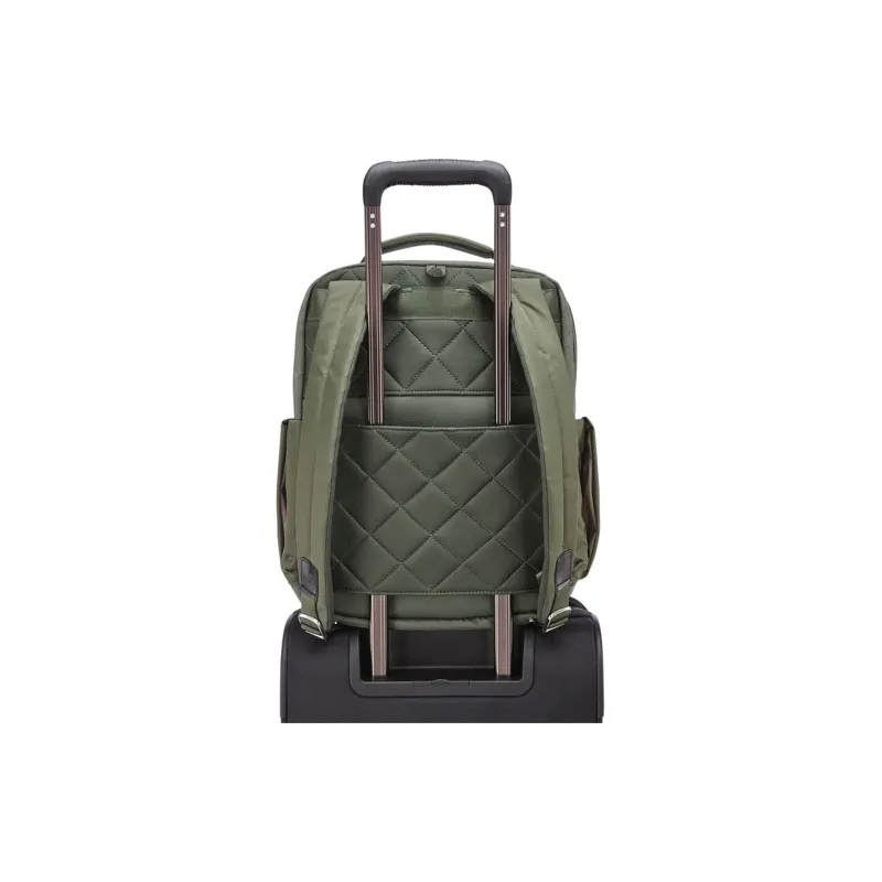 SAMSONITE Nylon Blend Backpack Unisex Forest Green With Silver Accents-6
