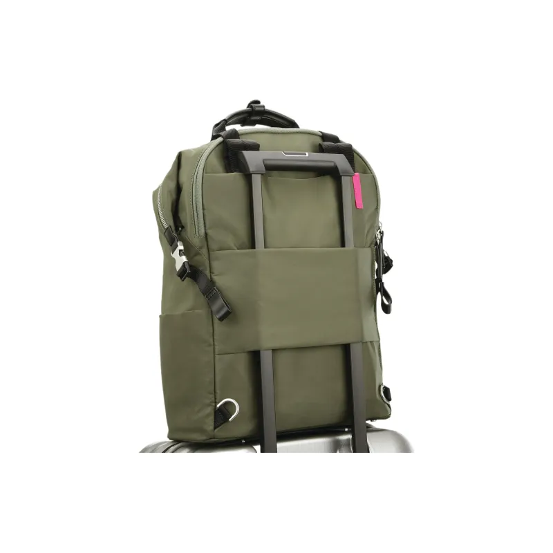 SAMSONITE Nylon Handbag Shoulder Bag Backpack Women's Olive Green-4