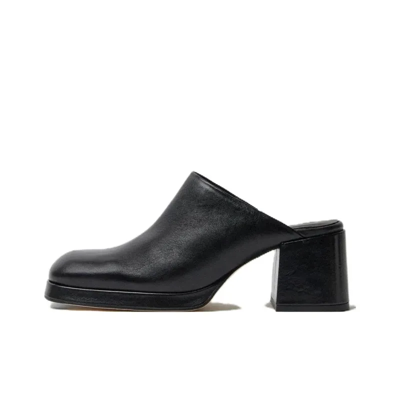 MIISTA Wrap-toe Slippers Women's Black-0