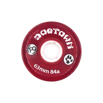 DOGTOWN Skateboard Wheels Land Surfboards 63mm X 84a-Transparent Red