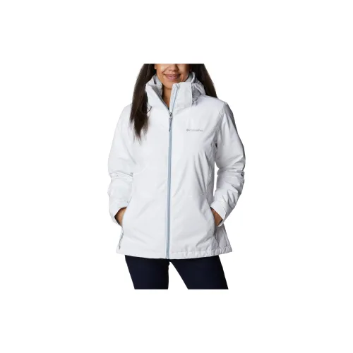 Columbia Windbreaker Jackets Women's White