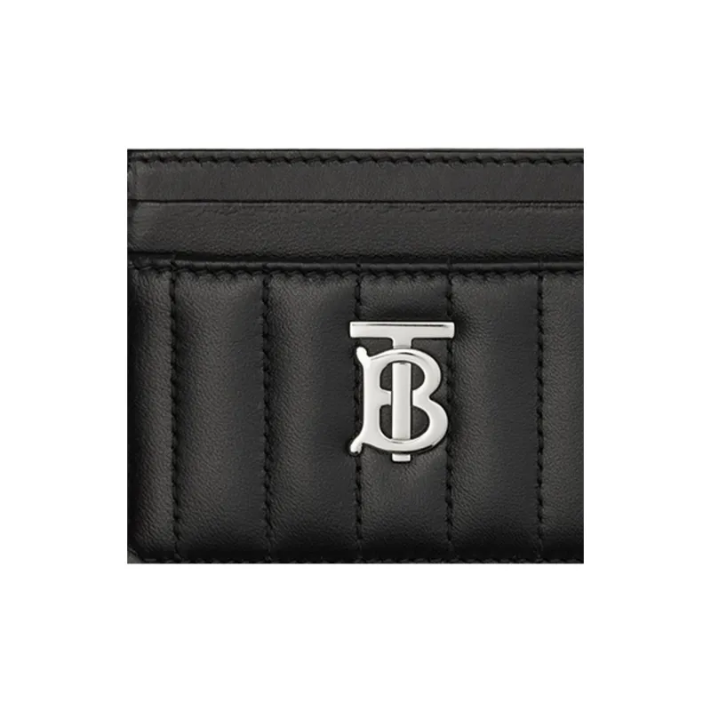 Burberry Lola Bag Lambskin Card Holder Women's Black-4