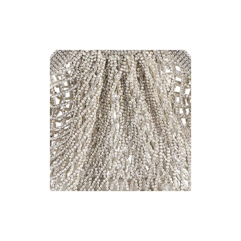 Balenciaga Sheepskin Mesh Bag Handbag Trumpets Women's Silver-4