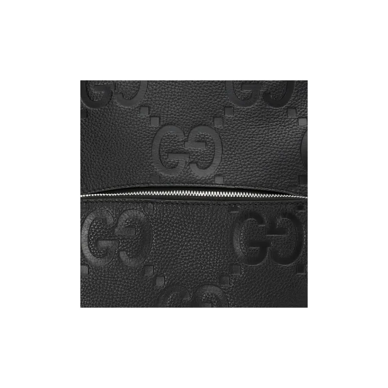 GUCCI Leather Backpack Large Size Men's Black-7
