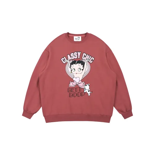 BETTY BOOP Sweatshirts Women's Brick Red