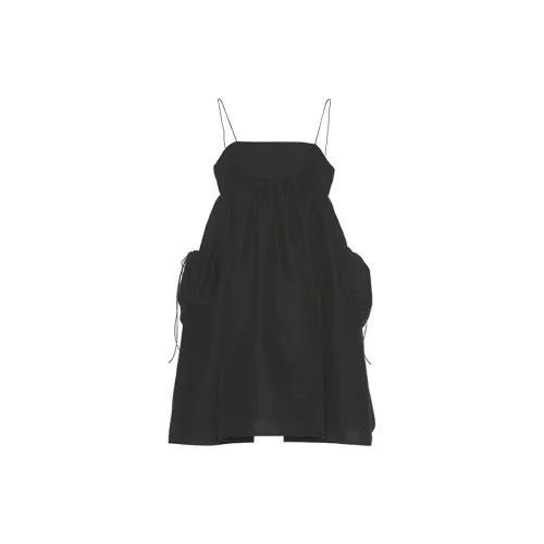 PushBUTTON Slip Dresses Women's Black