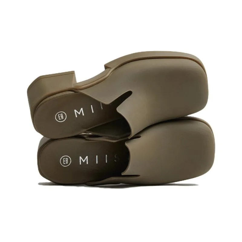 MIISTA Wrap-toe Slippers Women's Green-3