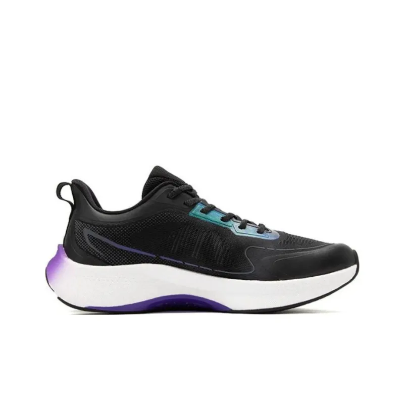 QIAODAN Flying Shadow 3.0 Slip Resistant Rebound Low Top Running Shoes Men's Black Purple-1