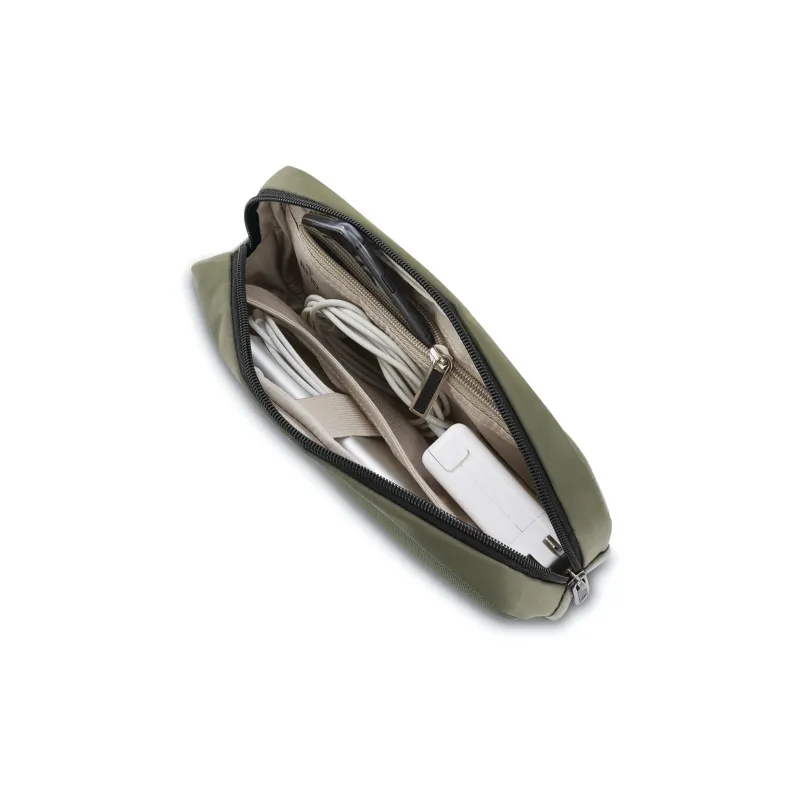 SAMSONITE Nylon Blend Backpack Unisex Forest Green With Silver Accents-5