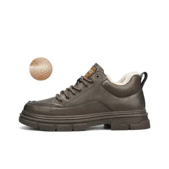 Jeep Vintage Versatile Insulated Shoes Low Top Casual Shoes Men's Khaki