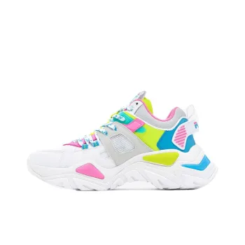 FILA Cage Durable Breathable Low-Top Chunky Sneakers Women's White
