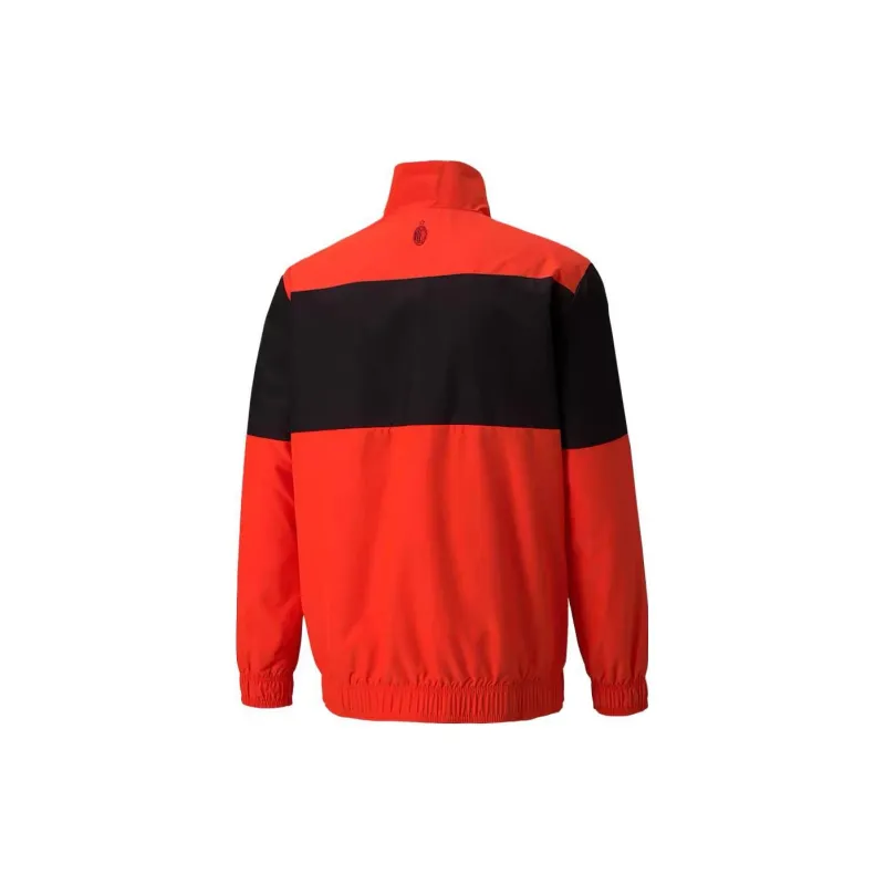 PUMA AC Milan Pre Match Soccer Jerseys 21 22 Season Player Edition AC Beige Blue Men's Red-1